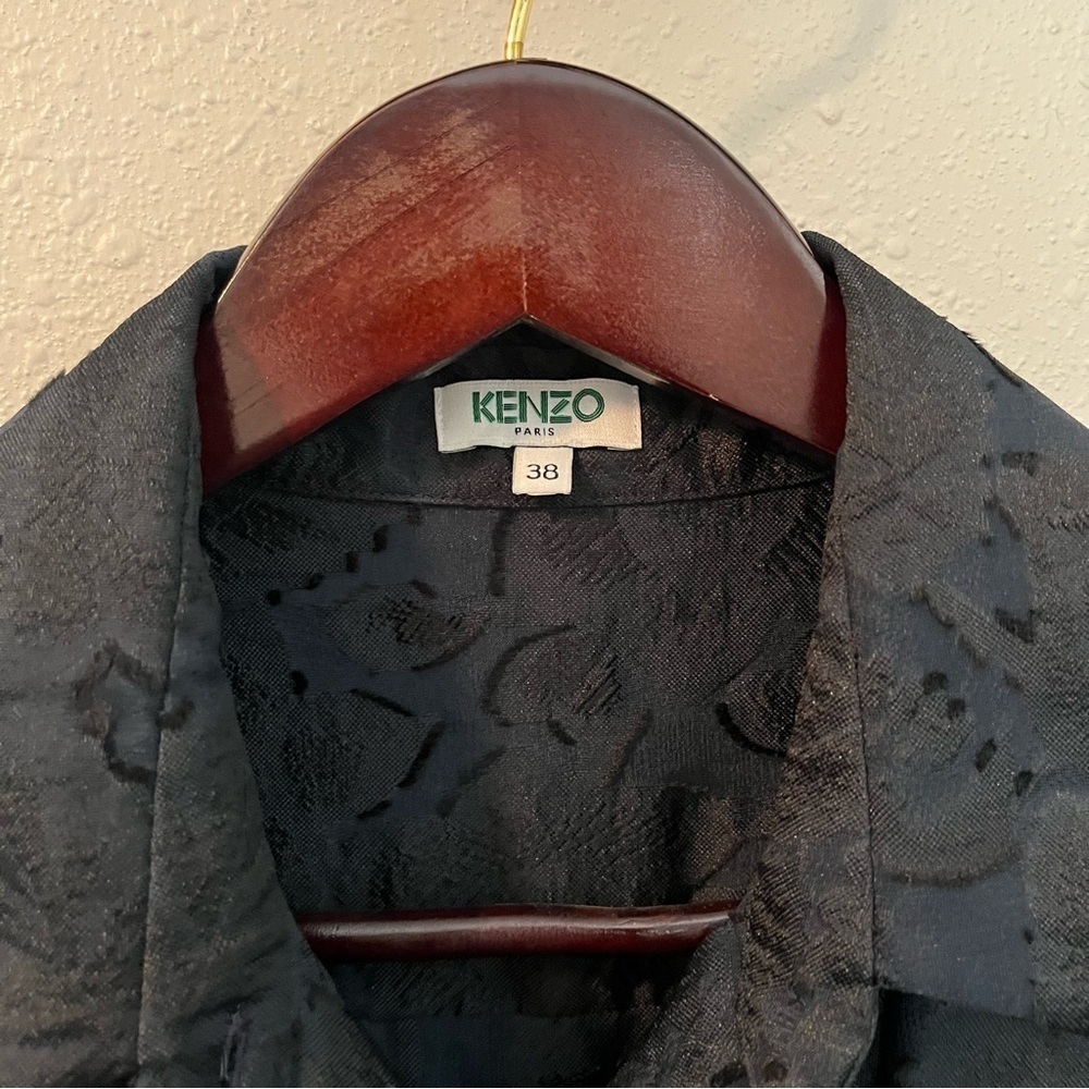 Kenzo Paris Navy and Black Textured Blazer - Picture 2 of 7